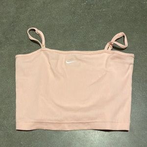 baby pink embroidered nike tank top size m